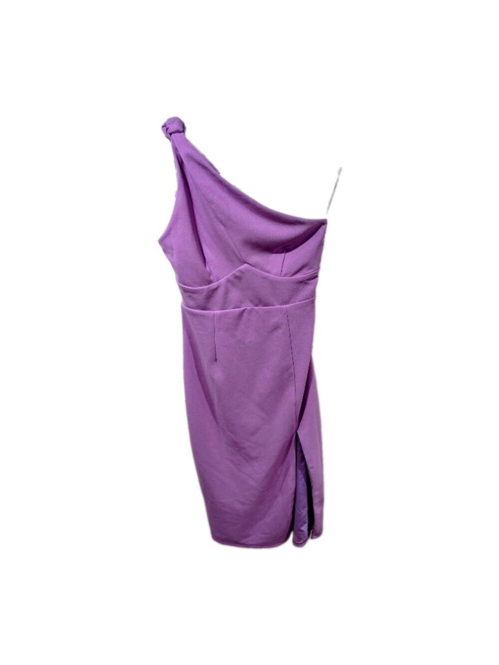 Lavender One-Shoulder Cutout Bodycon Slit Midi Dress Lulus XS